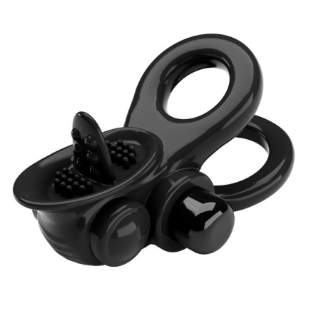Wibrujący pierścień Passionate Ring z 10 funkcjami i stymulatorem łechtaczki (14 cm) - 4