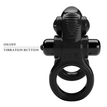 Wibrujący pierścień Passionate Ring z 10 funkcjami i stymulatorem łechtaczki (14 cm) - 7