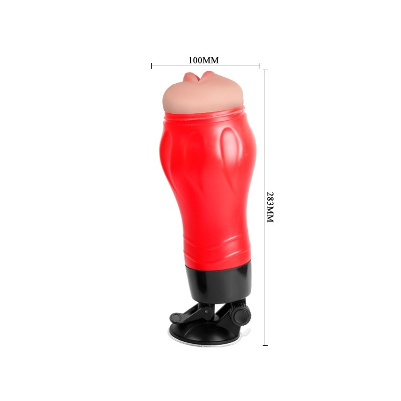 Stroker Flora Mouth z przyssawką - Superskin TPR, 285 × 115 × 115 mm - 6