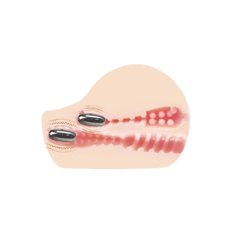 Masturbator Functions of Vibration z wibrującą kulką, 17 cm - 7