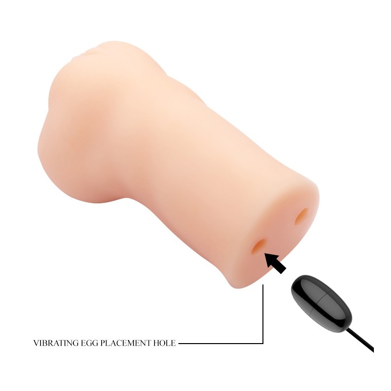 Wibrujący kieszonkowy masturbator z realistyczną powłoką LoveSkin - 16 cm - 5