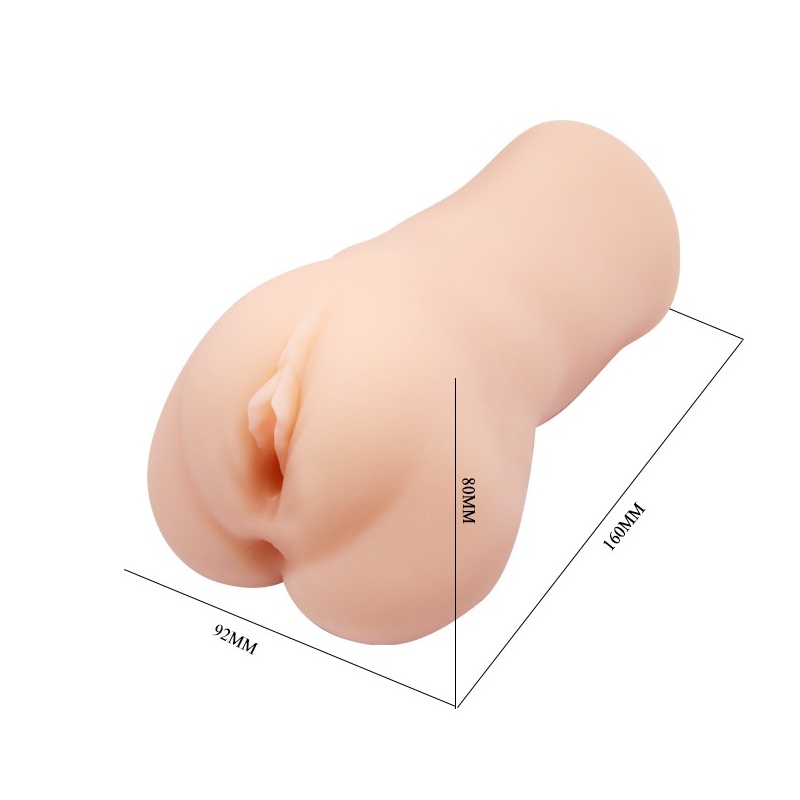 Wibrujący kieszonkowy masturbator z realistyczną powłoką LoveSkin - 16 cm - 6