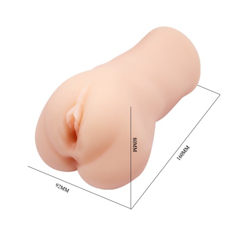 Wibrujący kieszonkowy masturbator z realistyczną powłoką LoveSkin - 16 cm - 6