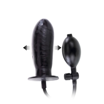 Dildo nadmuchiwane Bigger Joy z ręczną pompką i regulacją obwodu - 1 2
