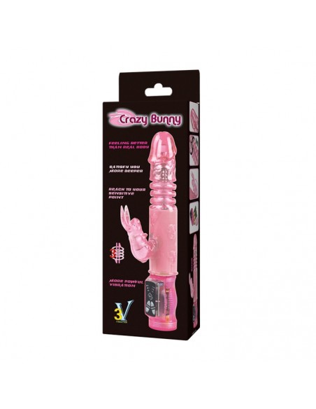Wielofunkcyjny Wibrator Crazy Bunny, 3 Vibration Functions 3 Rotation Functions Thrusting - Wibratory Króliczki - 8