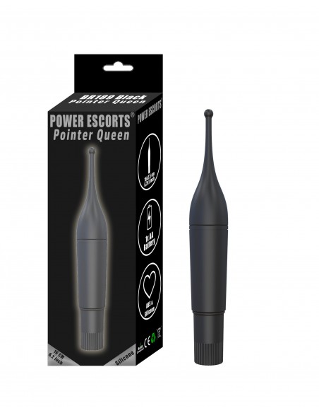 Stymulator-Power Escorts-Pointer Queen Black - Stymulatory łechtaczki klasyczne - 1