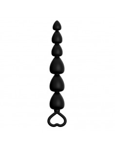 Plug-Power Escorts - Anal Beads Runner - Silicone-Black - Kulki analne, koraliki analne - 1 2