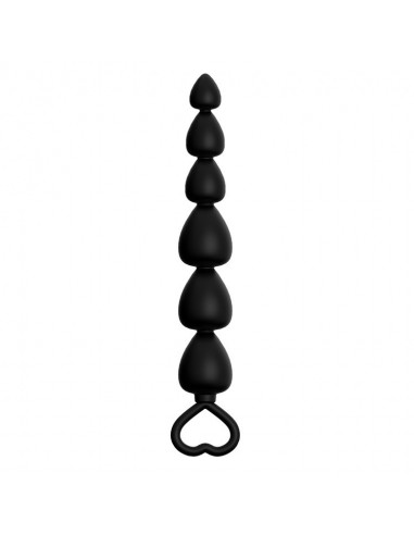 Plug-Power Escorts - Anal Beads Runner - Silicone-Black - Kulki analne, koraliki analne - 2