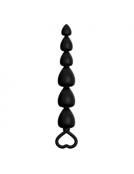 Plug-Power Escorts - Anal Beads Runner - Silicone-Black - Kulki analne, koraliki analne - 2