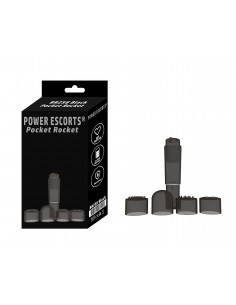 Stymulator-Power Escorts - Pocket Rocket Black - Stymulatory łechtaczki klasyczne - 1