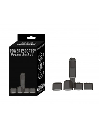 Stymulator-Power Escorts - Pocket Rocket Black - Stymulatory łechtaczki klasyczne - 1