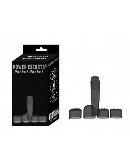 Stymulator-Power Escorts - Pocket Rocket Black - Stymulatory łechtaczki klasyczne - 1