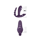 Stymulator wielofunkcyjny VIVE Kata Pulse Wave Purple - 3 niezależne silniki F1, IPX7, 12 cm - 1