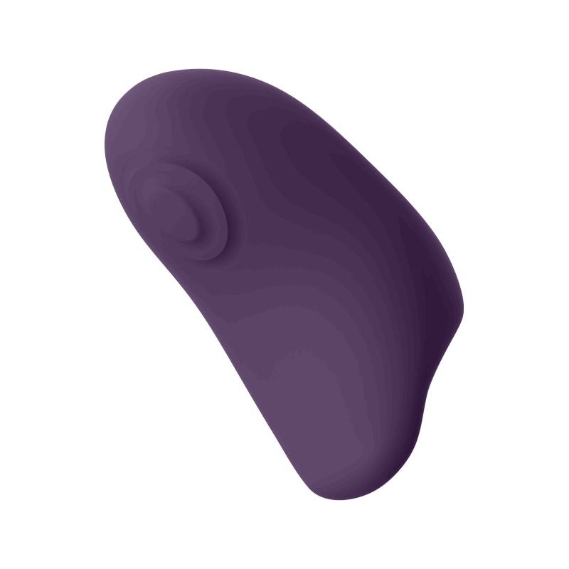Stymulator łechtaczki Hana Purple - ergonomiczny wibrator napalcowy z silnikiem F1 i silikonem medycznym, 8,6 x 5,1 cm - 3