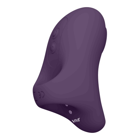 Stymulator łechtaczki Hana Purple - ergonomiczny wibrator napalcowy z silnikiem F1 i silikonem medycznym, 8,6 x 5,1 cm - 6