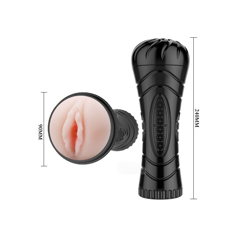 Męski masturbator wibracyjny BABY Pussy 25 cm - 7