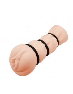 Kieszonkowy Masturbator Z Ciasną Cipką + 3 Pierścienie - Masturbatory i Sztuczne pochwy - 1