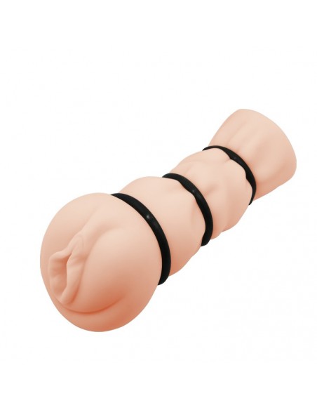 Kieszonkowy Masturbator Z Ciasną Cipką + 3 Pierścienie - Masturbatory i Sztuczne pochwy - 1