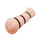 Męski masturbator Pocket Pussy 3D Vagina z trzema pierścieniami zaciskowymi o długości 16 cm - 1