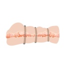 Męski masturbator Pocket Pussy 3D Vagina z trzema pierścieniami zaciskowymi o długości 16 cm - 4
