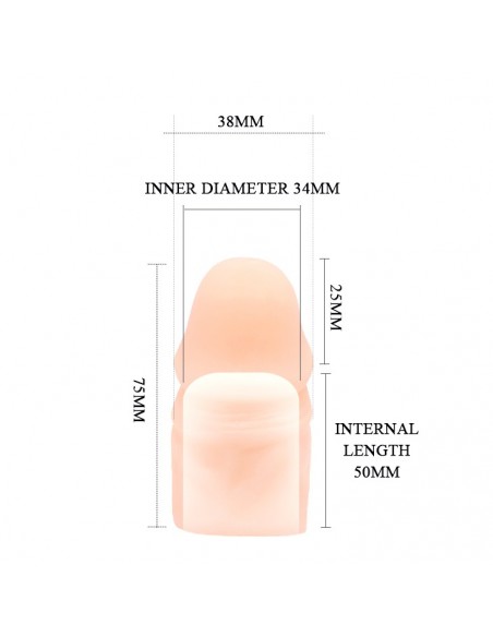 BAILE- Over-Long Sleeve - Przedłużki i nakładki na penisa - 5