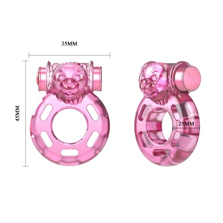 Pierścień erekcyjny Cockring VIBRATOR & CONDOM z wibracją, 3,7 x 4,8 cm - 5