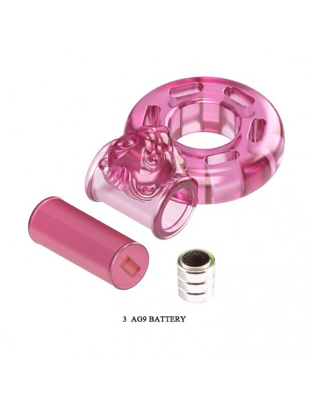 Wibrujący pierścień na penisa Cockring + Prezerwatywy - Pierścienie erekcyjne wibrujące - 6