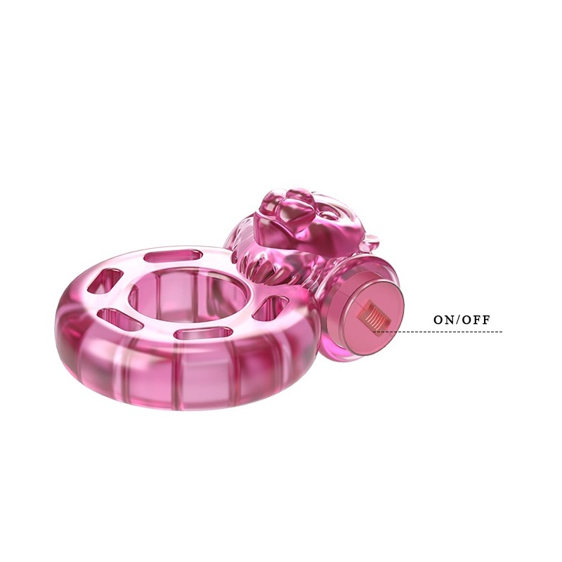 Pierścień erekcyjny Cockring VIBRATOR & CONDOM z wibracją, 3,7 x 4,8 cm - 7