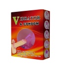Pierścień erekcyjny Cockring VIBRATOR & CONDOM z wibracją, 3,7 x 4,8 cm - 8