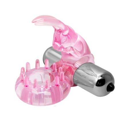 Pierścień na penisa z wibratorem LOVE RABBIT RING - 10 funkcji wibracji, stymulator łechtaczki, TPR/ABS, opakowanie 14 × 7,5 × 6 - 1