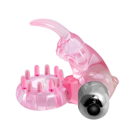 Pierścień na penisa z wibratorem LOVE RABBIT RING - 10 funkcji wibracji, stymulator łechtaczki, TPR/ABS, opakowanie 14 × 7,5 × 6 - 3