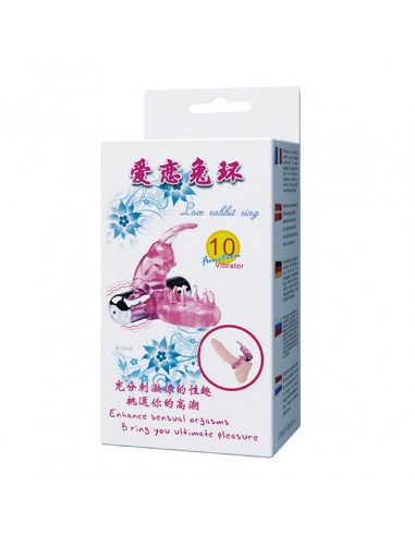 Wibrujący pierścień na penisa - LOVE RABBIT RING - Pierścienie erekcyjne wibrujące - 8