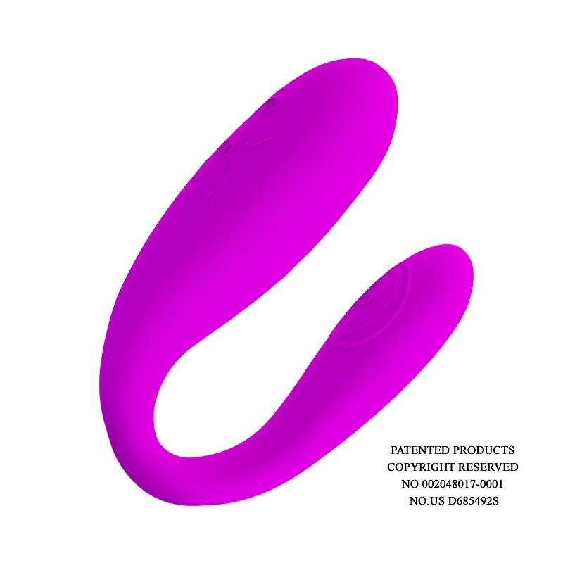 Wibrator dla par Fascination z podwójnym silnikiem, 10 cm - 1