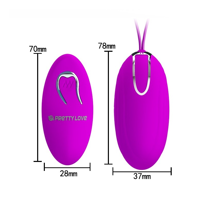 Wibrator jajko Jacqueline z pilotem, ok. 7 cm - 5