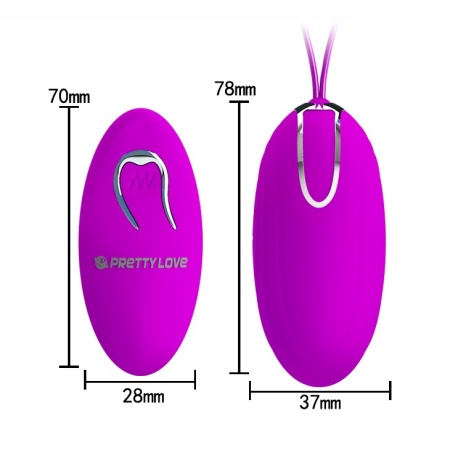 Wibrator jajko Jacqueline z pilotem, ok. 7 cm - 5