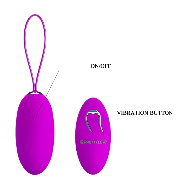 Wibrator jajko Jacqueline z pilotem, ok. 7 cm - 7