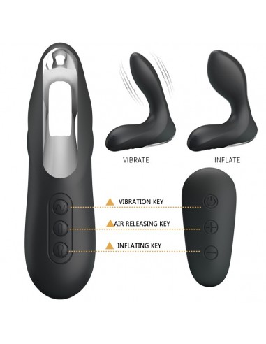 Pompowany Stymulator Analny Nasreddin USB z Wibracjami i Pilotem - Masażery i stymulatory prostaty - 4