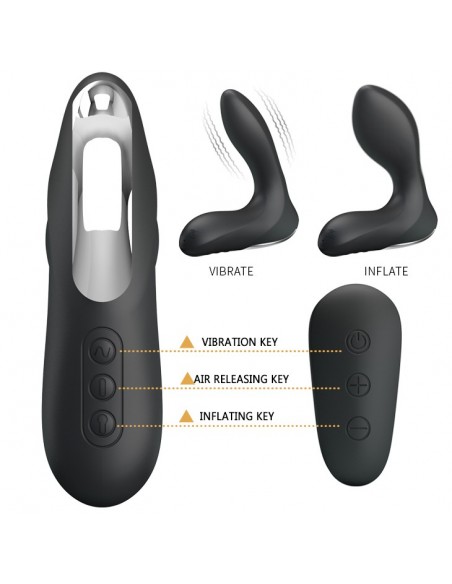 Pompowany Stymulator Analny Nasreddin USB z Wibracjami i Pilotem - Masażery i stymulatory prostaty - 4