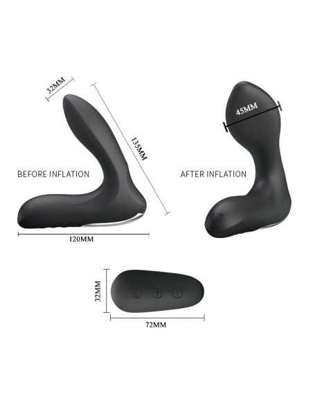 Pompowany Stymulator Analny Nasreddin USB z Wibracjami i Pilotem - Masażery i stymulatory prostaty - 6