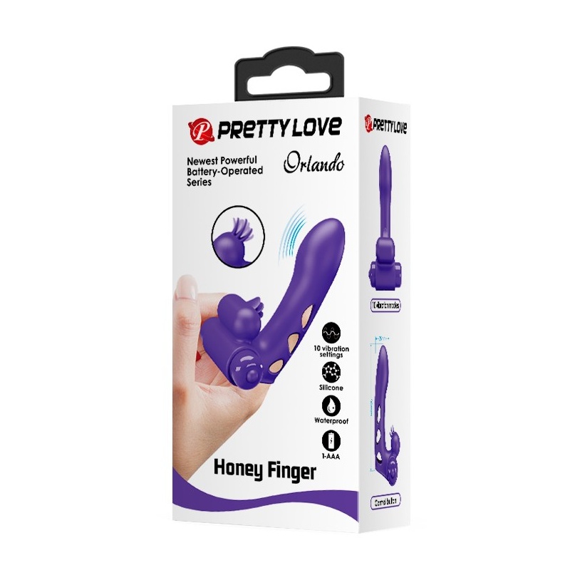 Wibrator na palec Orlando Finger z 10 trybami wibracji, 9 cm - 10