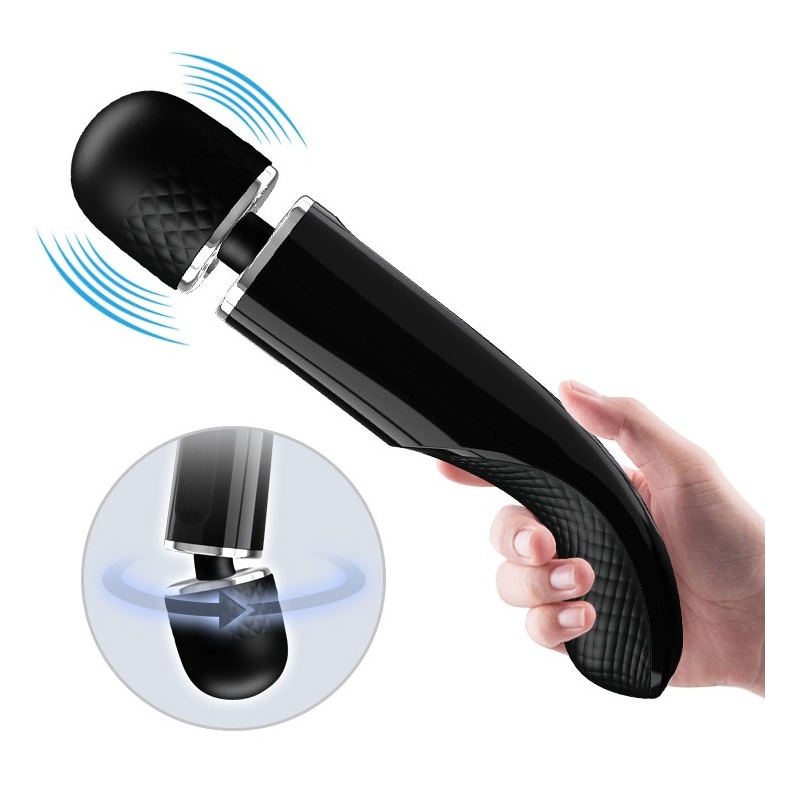 Masażer Super Power 24 cm z okrągłą głowicą wibracyjną - 7