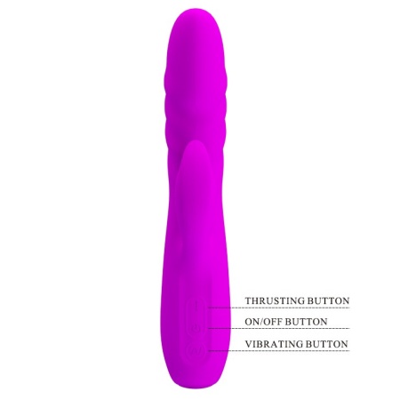 Wibrator króliczek Melanie z funkcją pchania i wibracjami, 22,5 cm - 7