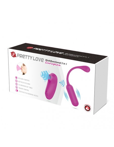 PRETTY LOVE - CURUPIRA Multifunctional 2 in 1 - WIBRATORY NA PILOTA - 9