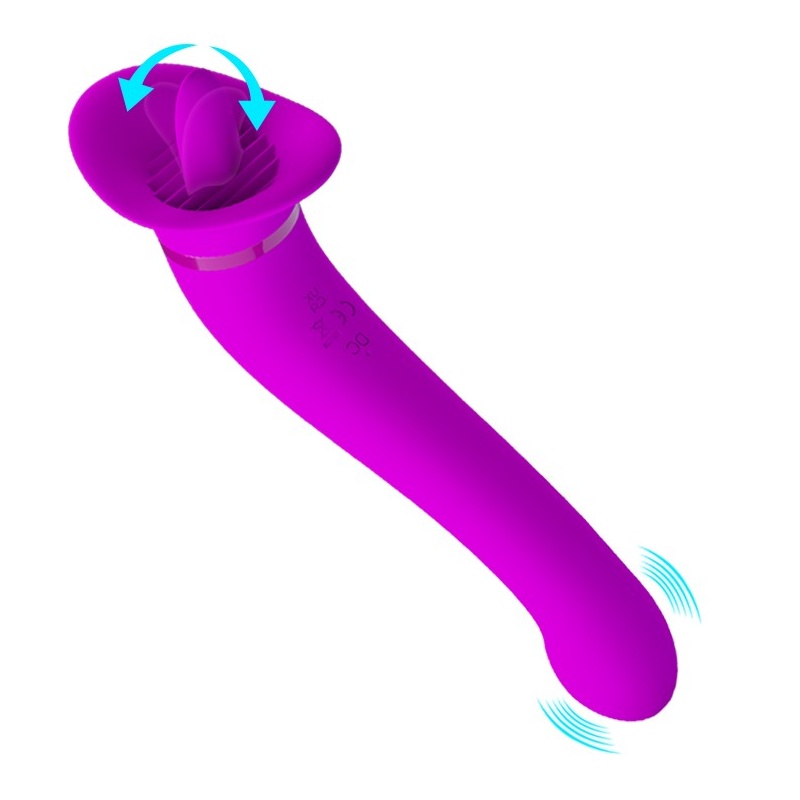 Stymulator Faust z funkcją lizania i wibracji, 21,9 cm - 1