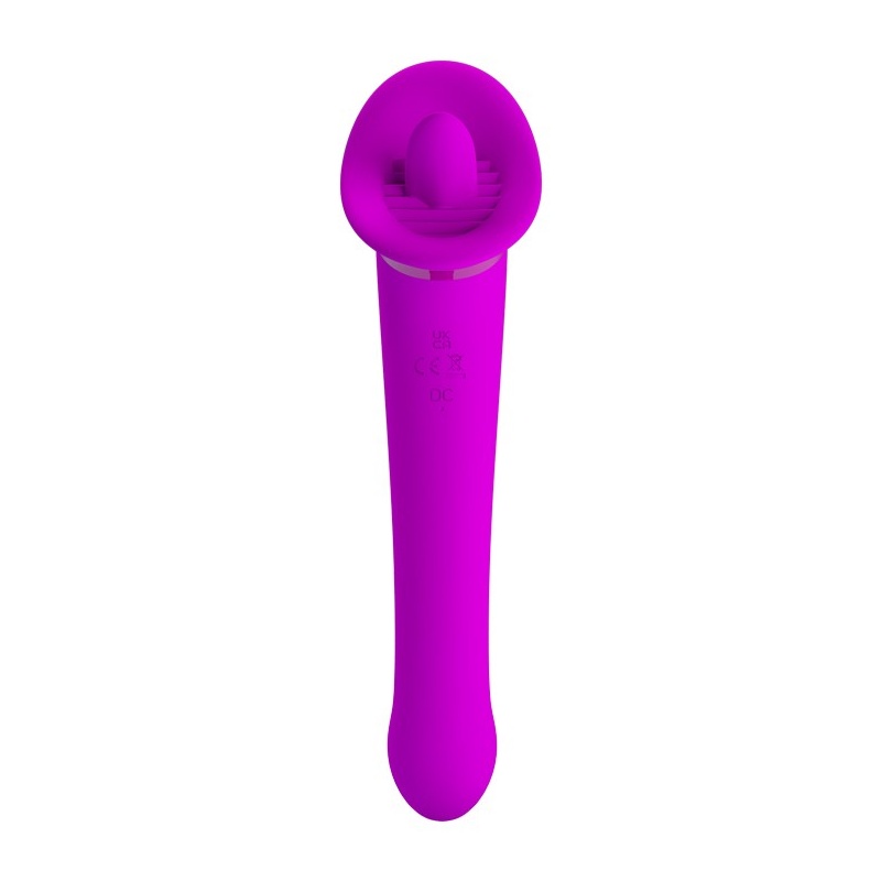 Stymulator Faust z funkcją lizania i wibracji, 21,9 cm - 2