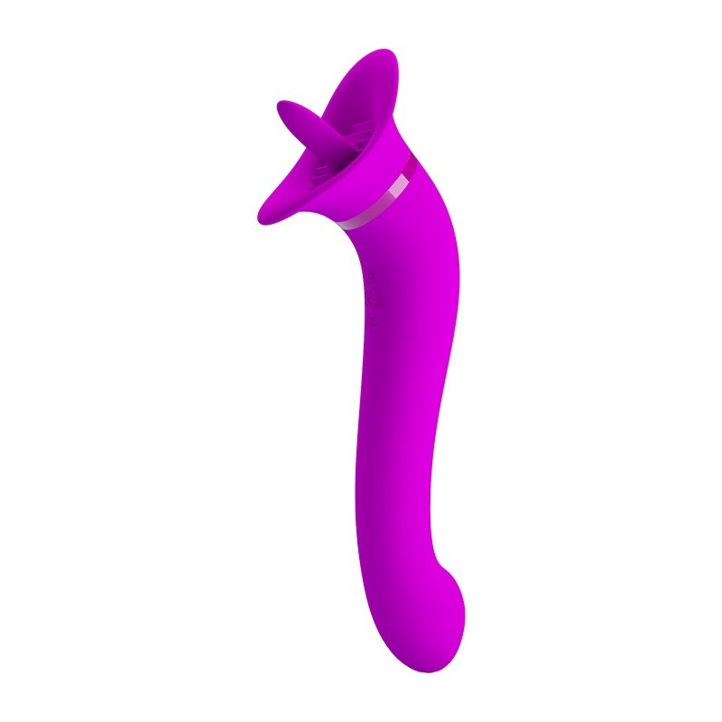 Stymulator Faust z funkcją lizania i wibracji, 21,9 cm - 3