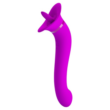 Stymulator Faust z funkcją lizania i wibracji, 21,9 cm - 3
