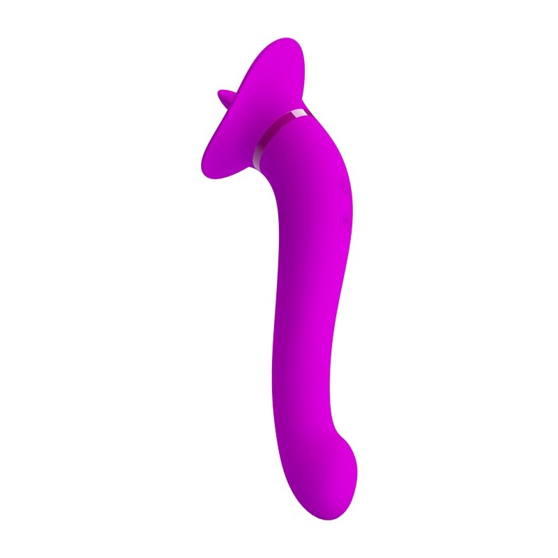 Stymulator Faust z funkcją lizania i wibracji, 21,9 cm - 5