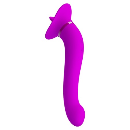 Stymulator Faust z funkcją lizania i wibracji, 21,9 cm - 5