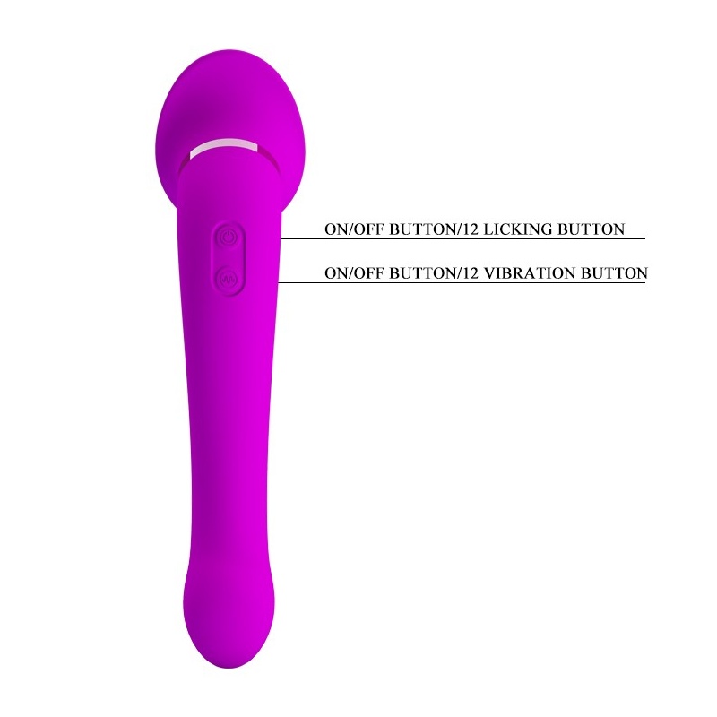 Stymulator Faust z funkcją lizania i wibracji, 21,9 cm - 6
